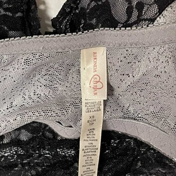 Rhonda Shear Lace & Jacquard Pin Up Bra Set X SMALL (RS-18) - Picture 3 of 4